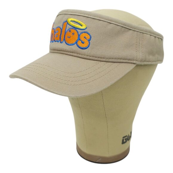 Halos Oranges Adjustable Strapback Visor Cap Washed Chino Tennis Golf Hat NEW - Picture 2 of 13